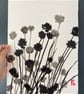 Garden Chives, shadow painting, original art, signed