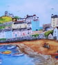 Tenby Harbour. Seaside Art A4 300gsm 