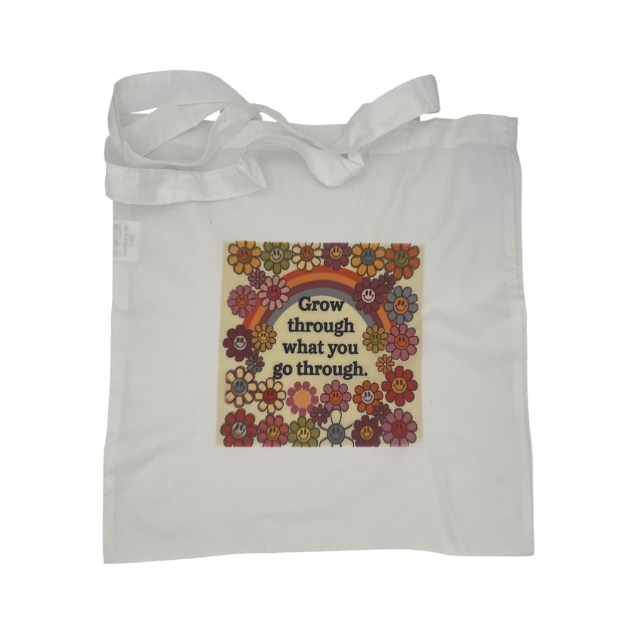 Retro Flower Tote Bag