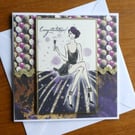 Congratulations Card - Elegant Lady
