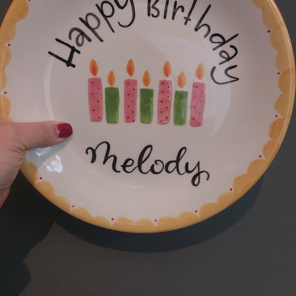 Birthday cake plate 