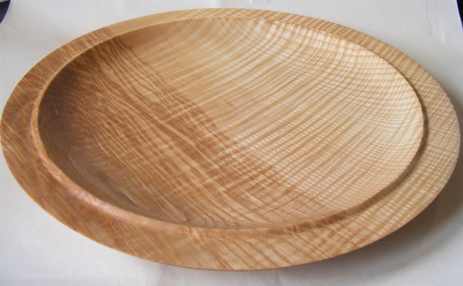 Large Rippled Ash Platter 161