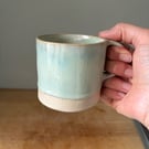 Handmade ceramic mug, blue stoneware cup, 250ml mug