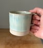 Handmade ceramic mug, blue stoneware cup, 250ml mug