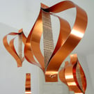Large Copper Baubles, Geometric Hanging Decorations