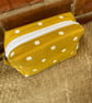 Mustard Polkadot Box Pouch