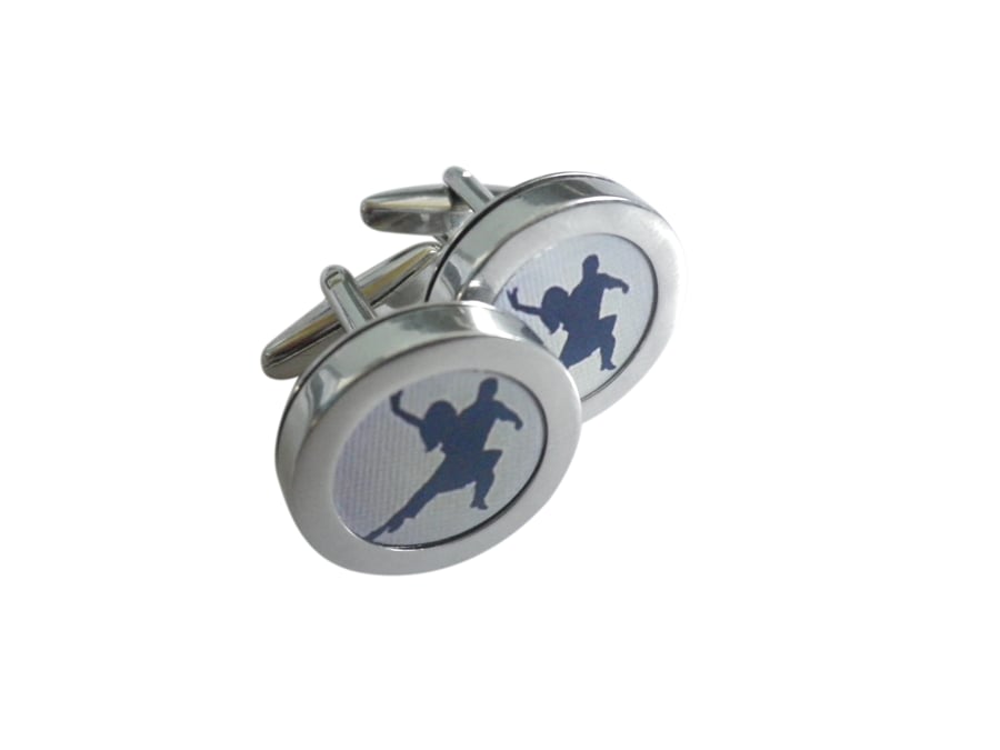 Blue Tango cufflinks, probably the most exuberant of all dance routines.....