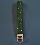 Handmade Green Star Wristlet Keyring - Fabric Keyfob