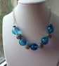 CAPRI BLUE AND SILVER NECKLACE.   - Image 1