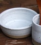 Rustic flecked clay white glazed cereal bowl - Image 5