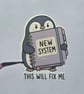 Adhd New System Penguin Sticker 
