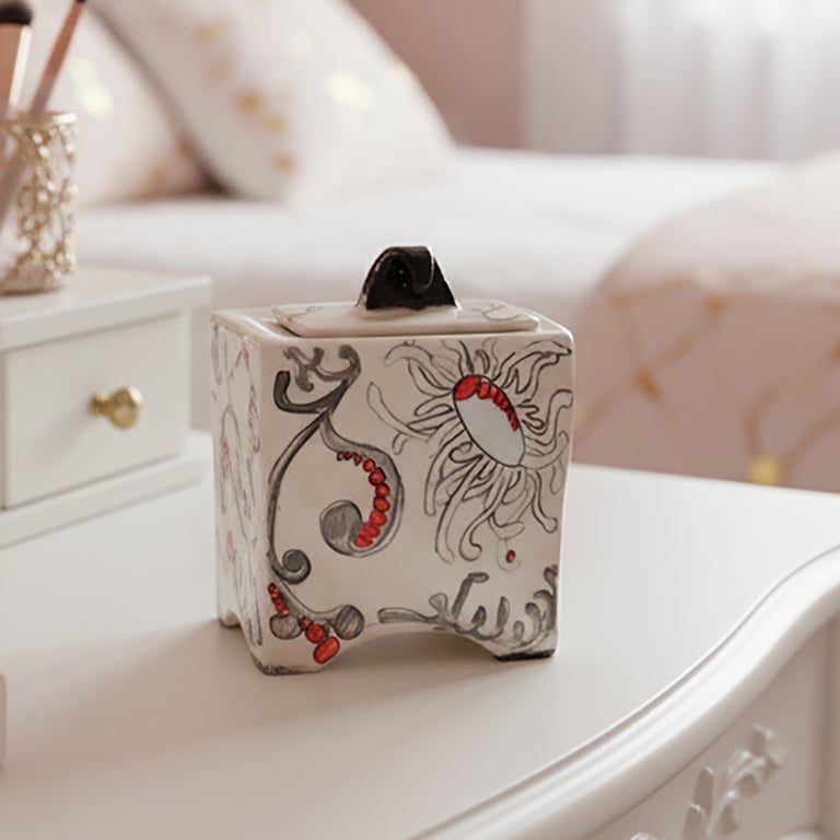 Lovebug keepsake pot- handmade ceramic