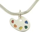 Painter's palette bracelet, Silver Jewellery, Handmade Gift