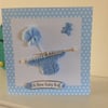 Handmade Card for a New Baby Boy