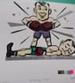 'Knock Out' Screenprint and Spraypaint Artwork - Image 3