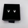 Silver Stags Head Stud Earrings