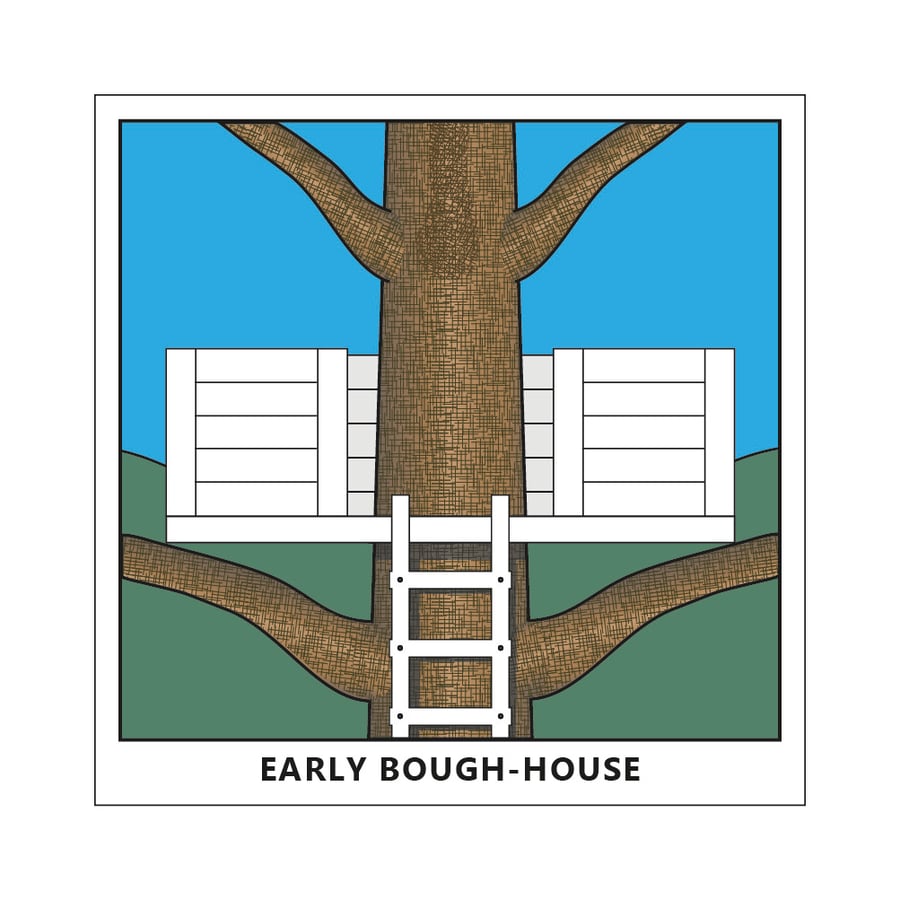 Early Bough-House Postcard
