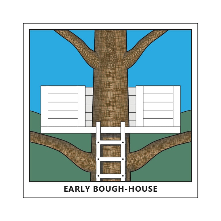 Early Bough-House Postcard