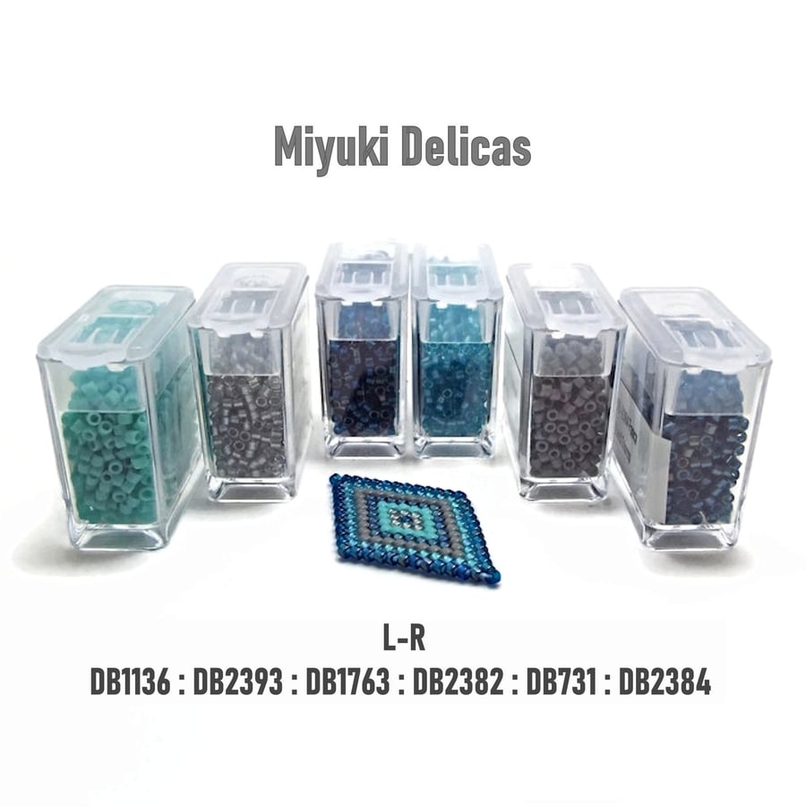 30g Miyuki Delica Seed Beads Caribbean Mix in 6x 5g Tubs for Loom & Hand Beading