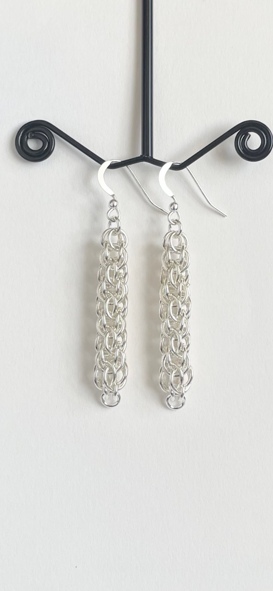 Sterling Silver Chainmaille Earrings