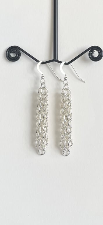Sterling Silver Chainmaille Earrings