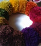 Wool Pompom Wreath, Autumn Colours, Plush Autumnal Seasonal Decor, 23cm. - Image 9