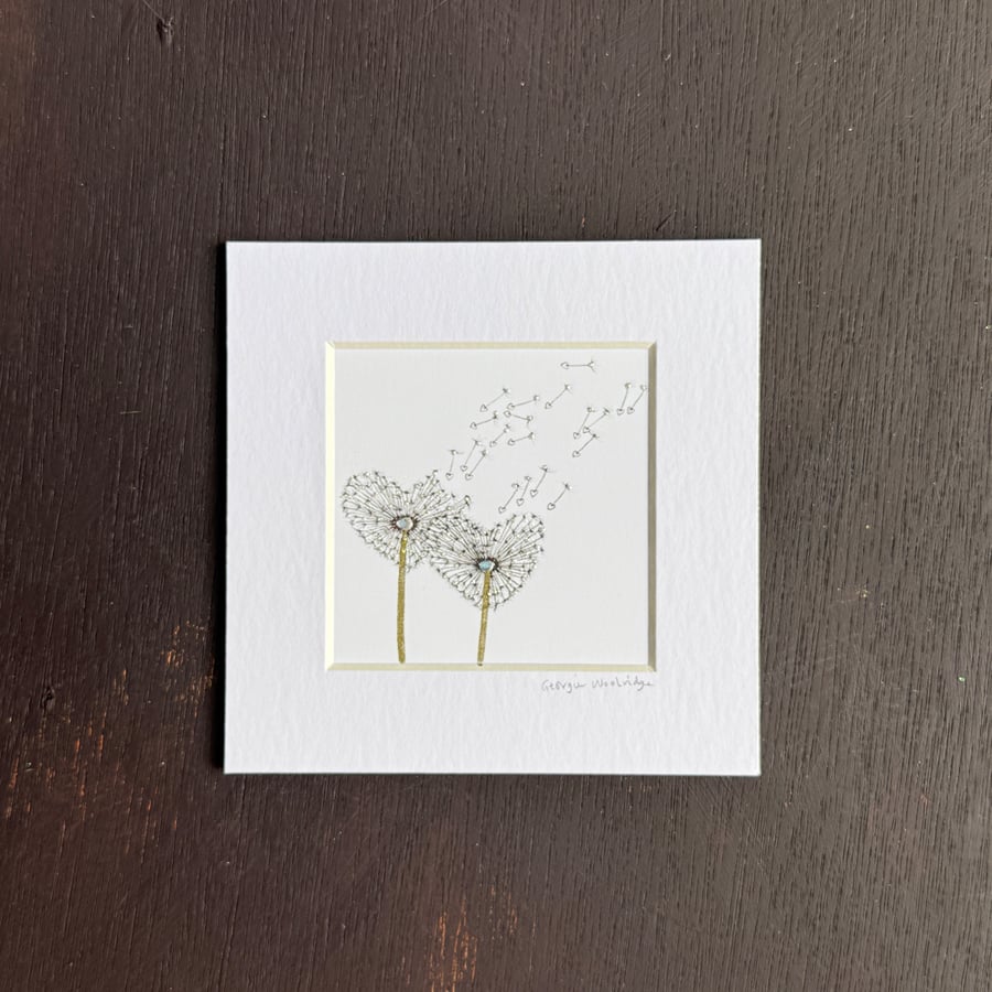 'Love Wish' 5" x 5" Mounted Print