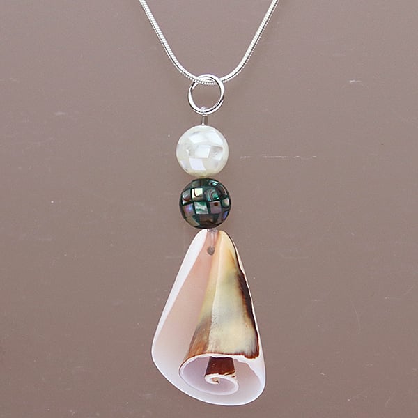 Mosaic Shell Pendant.