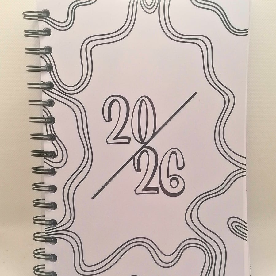 'Colour Your Own' 2026 Diary. Week View. Mindful Journalling.
