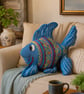 Felted Wool Decorative Fish Pillow - Image 6