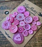 23 Pink Mixed Buttons - Image 2