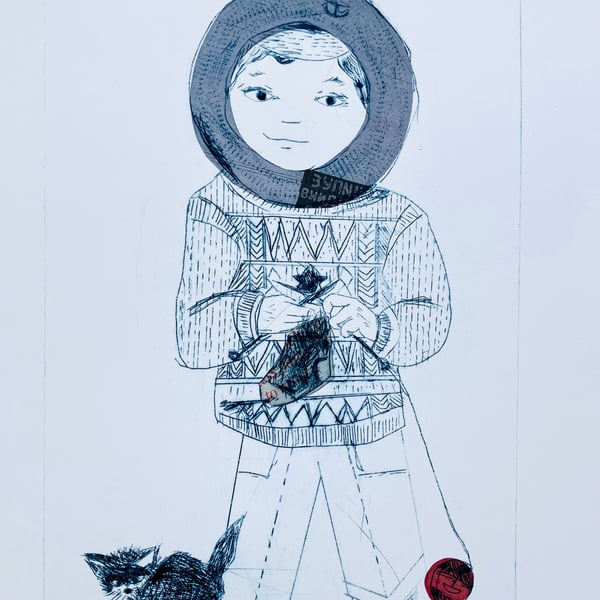 Humber Keel Sailor and Cat