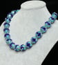 Blue and Turquoise Beaded Bead Necklace - Image 4