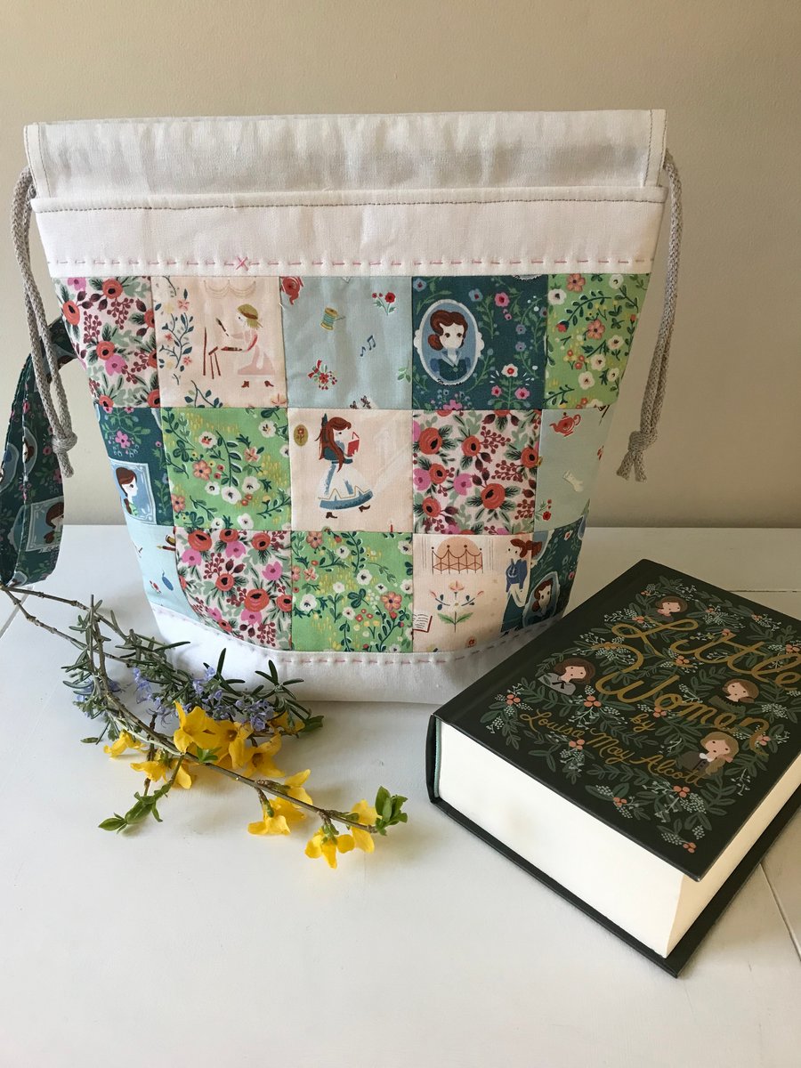 Little Women drawstring project bag