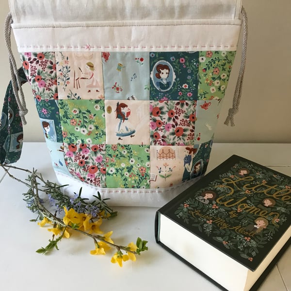 Little Women drawstring project bag