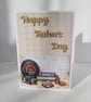 Father’s Day card, Free P&P, New Dad Card, Retro Old School, cool card