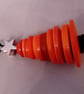 Orange Button Christmas Tree Decoration - Star Topper - Image 6