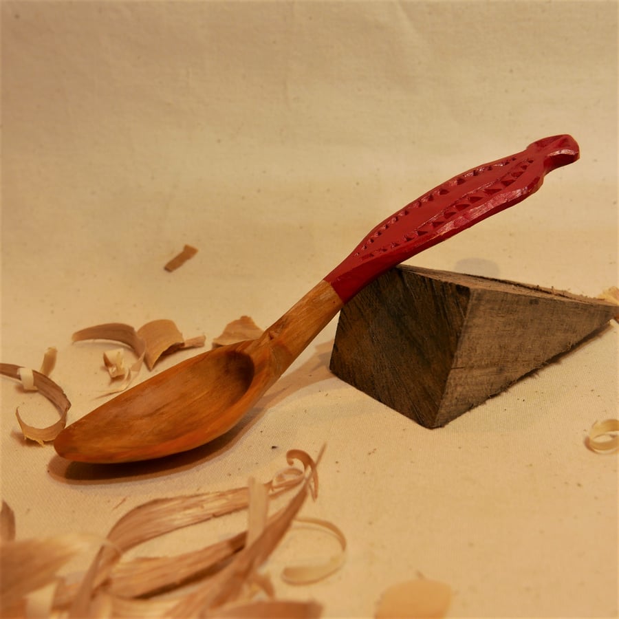 Handcarved Birch Eating Spoon