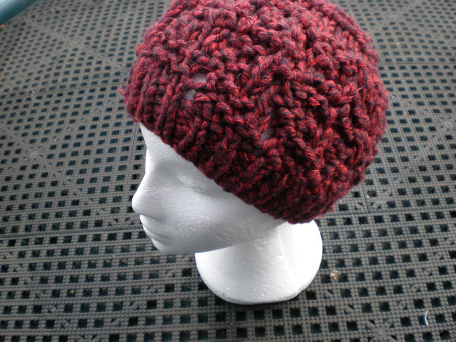 ladies chunky knit beanie (0449)