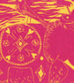 Elle the Elephant and Friend - Lino Print - Image 3