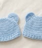 Newborn baby bear hats for twin boys