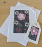 A6 'Flower' Card & Gift Tag