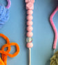 Beaded Crochet Hook - 4mm - Pastel Pink  - Image 2