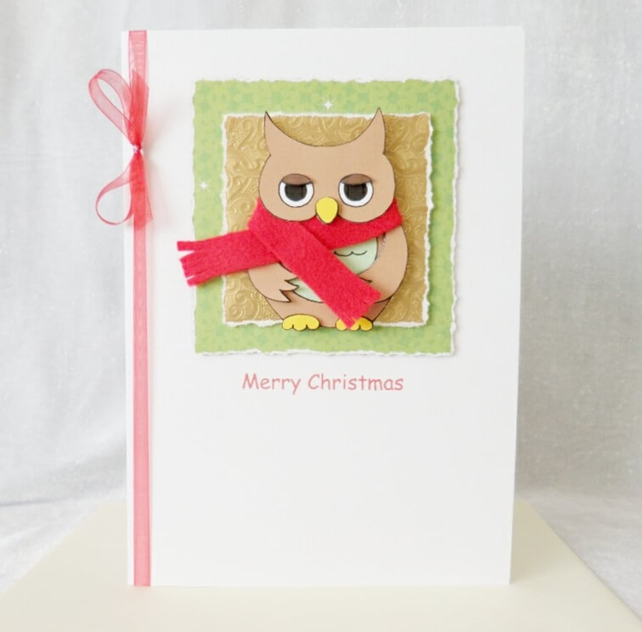 Cute Christmas Owl Card