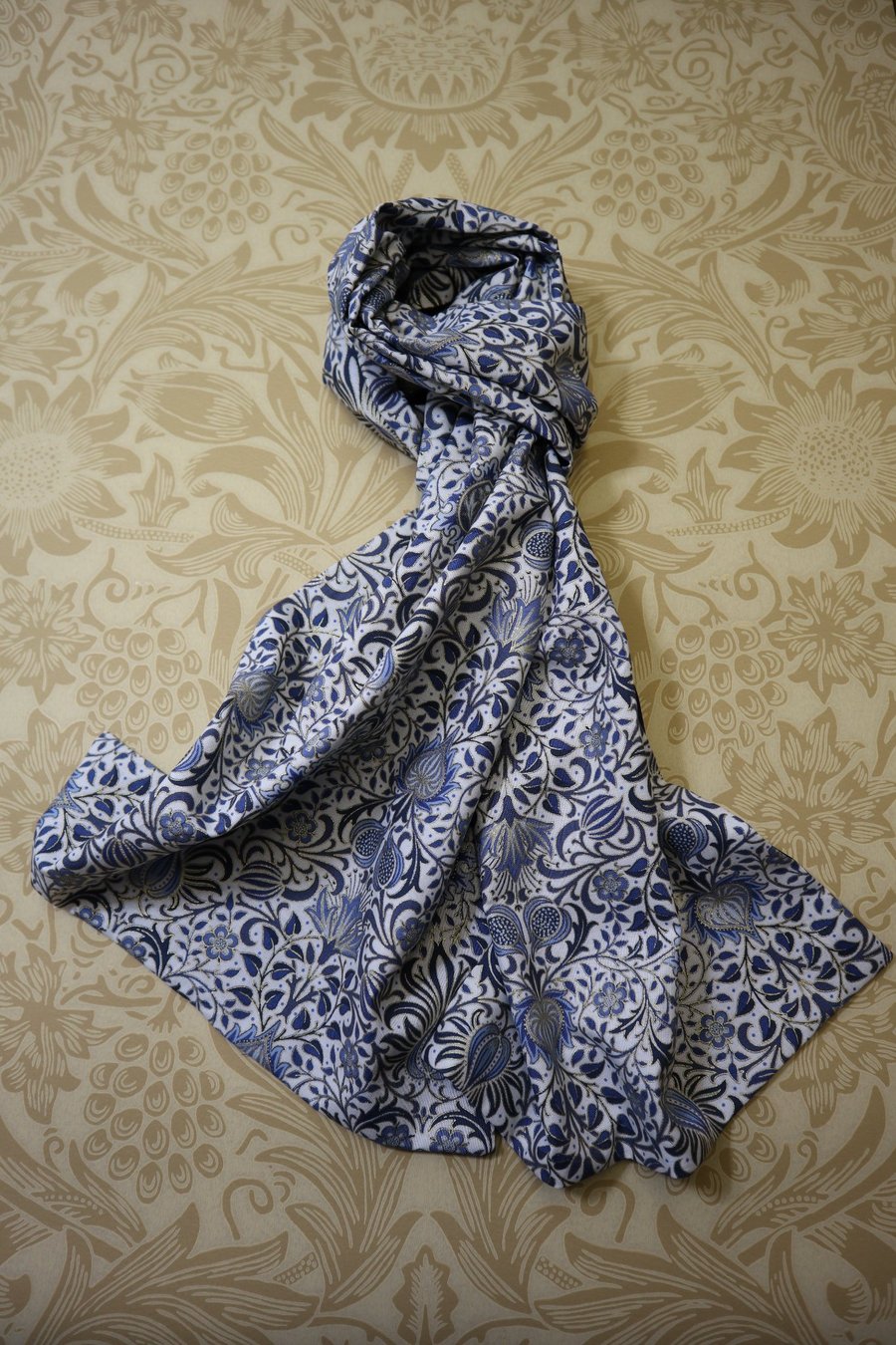 William Morris Scarf Persian China Blue