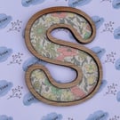 10cm Liberty Fabric & Maplewood Letters