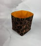 Clocks fabric basket, Steampunk storage bin, 2 options, Handmade - Image 8