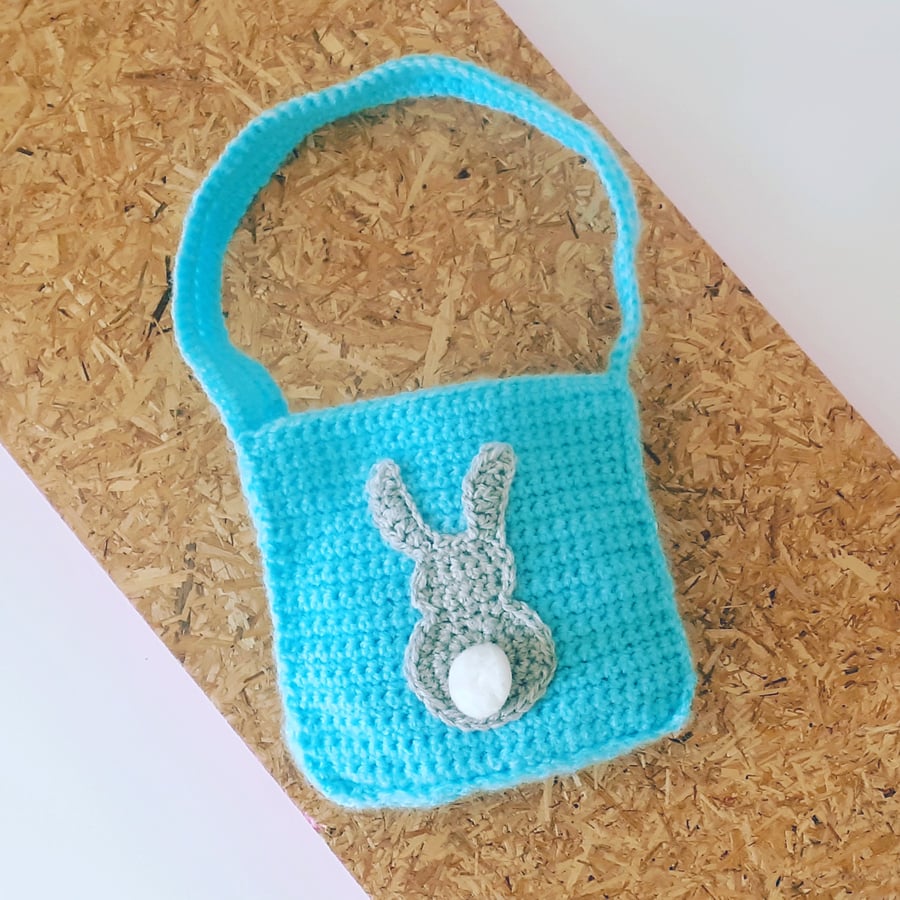 Cute handmade crochet bunny bag Easter birthday gift