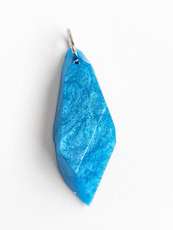 Retro 80's Style Blue Pendant