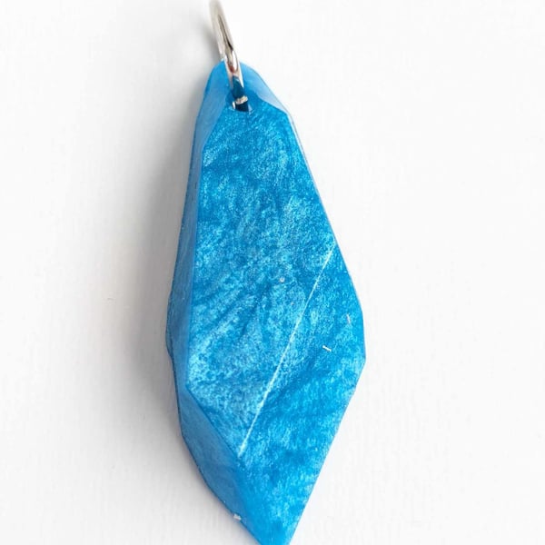 Retro 80's Style Blue Pendant